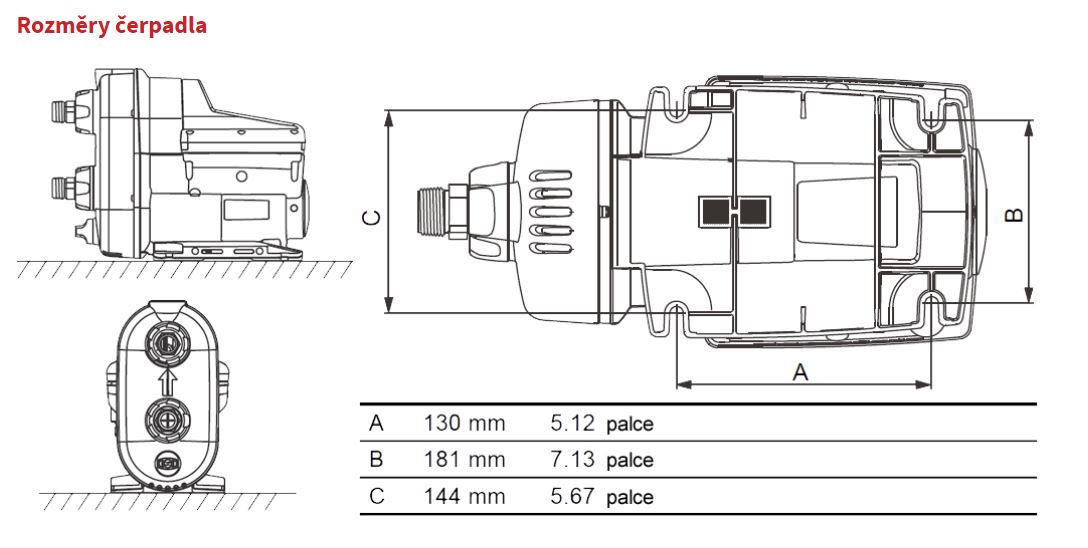 GRUNDFOS SCALA 2 rozmry