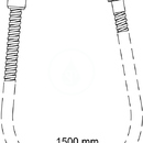 Sprchov hadice Metalflex 1500 mm, chrom