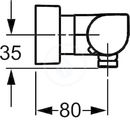 Termostatick sprchov nstnn baterie, chrom