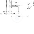 Umyvadlov baterie pod omtku, 2-otvorov instalace, chrom