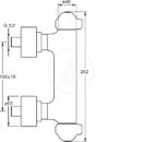 Termostatick sprchov nstnn baterie, chrom