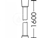 Sprchov hadice Isiflex 1,60 m, satinox