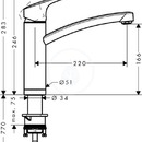 Pkov dezov baterie 160 pro instalaci ped okno, chrom