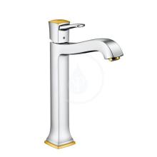 Hansgrohe Metropol Classic Pkov baterie 260 pro umyvadlovou msu s pkovou rukojet, s odtokovou soupravou s thlem, chrom/vzhled zlata 31303090