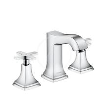 Hansgrohe Metropol Classic Totvorov umyvadlov baterie 110 s rukojet ve tvaru ke, s odtokovou soupravou s thlem, chrom 31306000