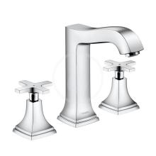 Hansgrohe Metropol Classic Totvorov umyvadlov baterie 160 s rukojet ve tvaru ke, s odtokovou soupravou s thlem, chrom 31307000