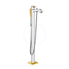 Hansgrohe Metropol Classic Pkov vanov baterie s pkovou rukojet voln stojc na podlaze, chrom/vzhled zlata 31445090