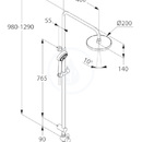 Dual Shower System, sprchov souprava, chrom