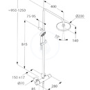 Dual Shower System, termostatická sprchová souprava 3S, chrom