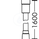 Sprchov hadice Isiflex 1,60 m s regulac prtoku, chrom