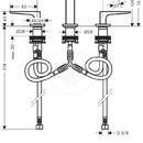 Pkov totvorov baterie 110 s odtokovou soupravou Push-Open, chrom