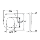 WC sedtko, duroplast, bl