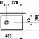 LAUFEN PRO A umyvadlo 48x28 lev