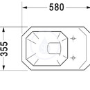 Zvsn klozet, 355 mm x 580 mm, bl - klozet, s WonderGliss