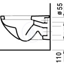 Zvsn klozet, 360 mm x 575 mm, bl - klozet