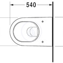 Závěsný klozet, 370 mm x 540 mm, bílý - klozet