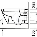 Zvsn klozet, 370 mm x 540 mm, bl - klozet