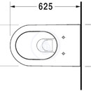 Závěsný klozet Darling New, 370 mm x 620 mm, bílý - klozet