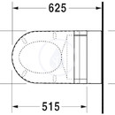 Závěsný klozet Darling New, 370 mm x 620 mm, bílý - klozet