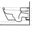 Závěsný klozet, 375 mm x 620 mm, bílý - klozet