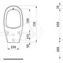 Urinl, 395 x 360 mm, bl - standardn proveden