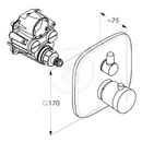 Termostatick vanov baterie pod omtku, chrom