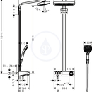 Sprchov set Showerpipe 300 s termostatem ShowerTablet Select, 3 proudy, bl/chrom