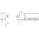 Vana s konstrukc a L-panelem levm, 1700x700 mm, bl