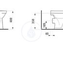 Stojc WC, 470x360 mm, bl