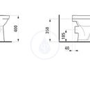 Stojc WC, 470x360 mm, s LCC, bl
