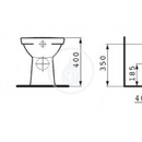 Stojc WC, 470x360 mm, s LCC, bl