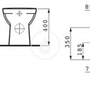 Stojc WC, 580x360 mm, bl