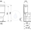 WC kombi msa, 670x360 mm, bl