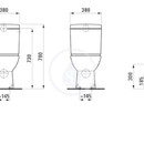 WC kombi msa, 670x360 mm, bl