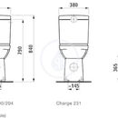 WC kombi msa, 700x360 mm, bl