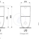 WC kombi msa, 650x360 mm, bl