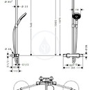 240 2jet Showerpipe, bl/chrom