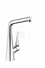 Hansgrohe Metris New Pkov kuchysk baterie 320, s vytahovacm vtokem, chrom 14821000