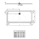 Sprchov vanika 1700 x 700 mm, ern