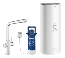 Grohe Dezov baterie Duo s ohevem vody a filtrac, zsobnk L, chrom 30325001