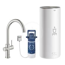 Grohe Red Dezov baterie Duo s ohevem vody a filtrac, zsobnk L, supersteel 30079DC1