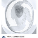 Stojící WC, rimless, Triple Vortex, alpská bílá