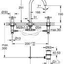 Umyvadlov baterie s vpust a otonm vtokem, velikost M, 3-otvorov instalace, kartovan Hard Graphite