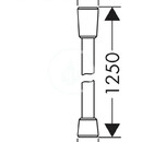 Sprchov hadice Isiflex, 1250 mm, matn ern