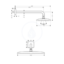 Horn sprcha E 360 Air 1jet se sprchovm ramenem 390 mm, EcoSmart, chrom