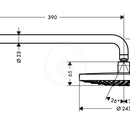 Horn sprcha 240 2jet s ramenem sprchy 390 mm, bl/chrom