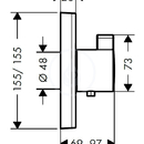 Termostat pod omtku, chrom