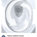 Závěsné kompaktní WC, rimless, Triple Vortex, alpská bílá