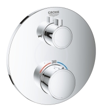 Grohe Grohtherm Termostatick vanov baterie pro 2 spotebie, chrom 24077000