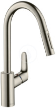 Hansgrohe M41 Dezov baterie M4116-H240 s vsuvnou sprkou, sBOX, vzhled nerezu 73880800